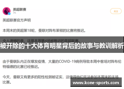 被开除的十大体育明星背后的故事与教训解析